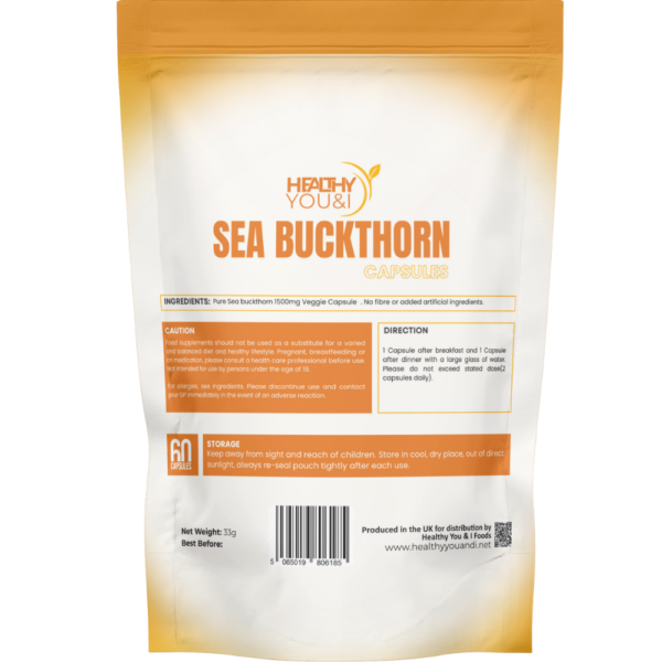 Sea Buckthorn Capsules 1500mg - Image 2