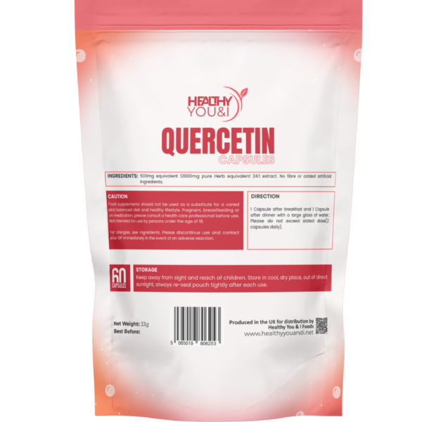 Pure Quercetin Capsules 500mg - Image 2